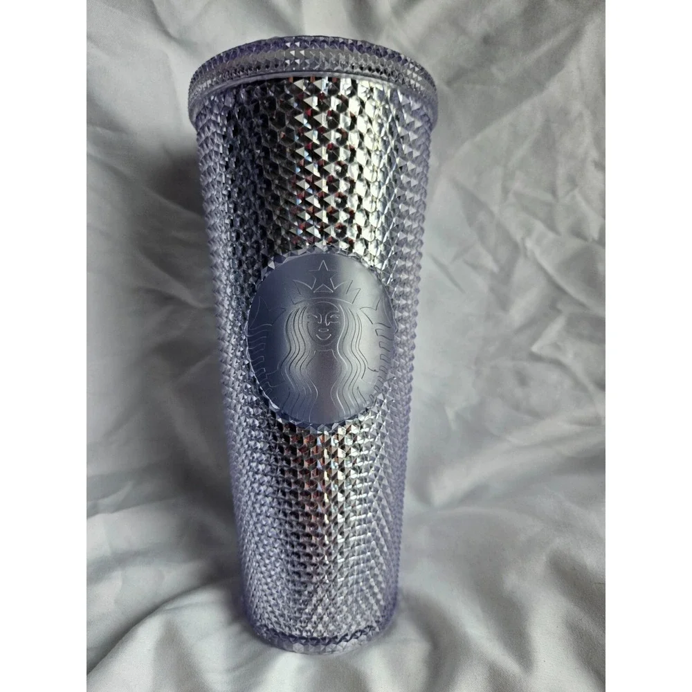 2019 Starbucks Platinum‎ Bling Studded Tumbler cup 24oz  no straw
